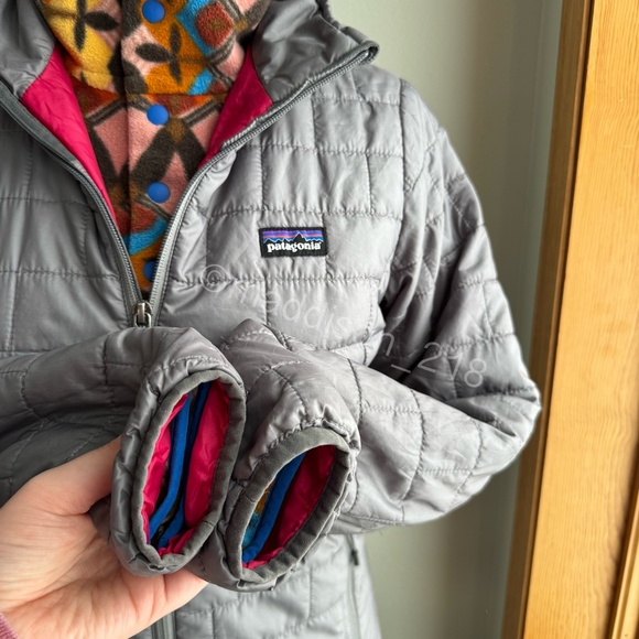 Patagonia Nano Puff Jacket Small Nickel Gray Windproof Water Resistant S - Picture 7 of 16